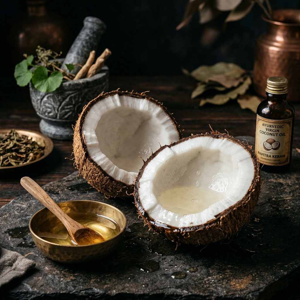 Virgin Coconut Oil Cold-Pressed Base for Scalp Nourishment